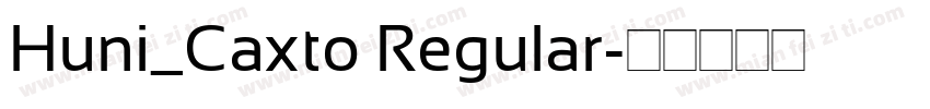 Huni_Caxto Regular字体转换